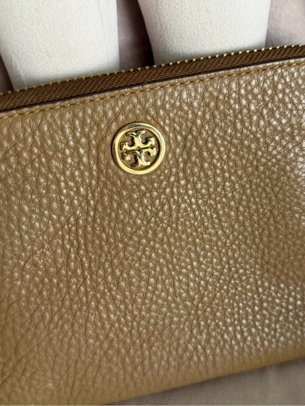 Tory Burch brown pebbled